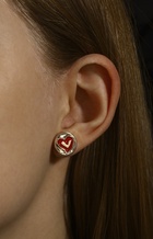 Серьги пусеты 12 пар «Фантазия» сердечки, красно-белые - Фото 7