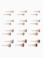 Серьги пусеты 12 пар «Фантазия» маленькие d=3-6 мм, цветные в золоте - Фото 3