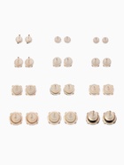 Серьги пусеты 12 пар «Фантазия» маленькие d=3-6 мм, цветные в золоте - Фото 3