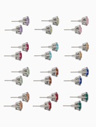 Серьги пусеты 12 пар «Фантазия» крупные d=10 мм, цветные в серебре - Фото 3