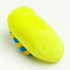 Игрушка для собак «Тапок», 15 см, жёлтая в полоску - Фото 4