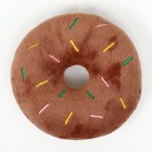 Мягкая игрушка для собак «Пончик», 10 см, коричневая - Фото 2