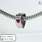 Разделитель "Сердце", цвет красный в серебре - фото 9816101