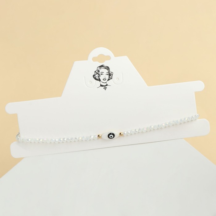 Чокер «Глаз» в овале, цвет белый, 34 см - Фото 1