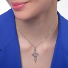 Кулон «Лотос» с узорами, цвет серебро, 46 см - фото 21650684