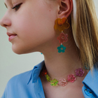 Колье «Лето» цветы, цветное в серебре, 44 см - Фото 3