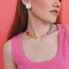 Колье «Лето» цветы, цветное в серебре, 44 см - Фото 4