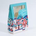 Коробка подарочная новогодняя складная «Дома», 15×7×22 см, Новый год - фото 57961019