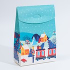 Коробка подарочная новогодняя складная «Дома», 15×7×22 см, Новый год - фото 57961020