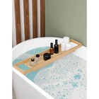 Полка для ванной SAVANNA, 70×14×4,5 см, бамбук - фото 9816222