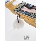 Полка для ванной SAVANNA SPA, 74-95×20,3×2,5 см, бамбук - Фото 12
