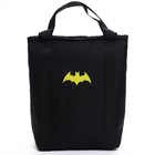 Сумка шоппер текстильная "Бетмен", 36,5*34*7, черная - фото 9816301