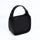 Сумка женская тоут TEXTURA на молнии, 19×8×18 см, однотонная, чёрная - Фото 2