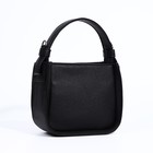 Сумка женская тоут TEXTURA на молнии, 19×8×18 см, однотонная, чёрная - Фото 3