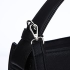 Сумка женская тоут TEXTURA на молнии, 19×8×18 см, однотонная, чёрная - Фото 4