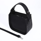 Сумка женская тоут TEXTURA на молнии, 19×8×18 см, однотонная, чёрная - Фото 5