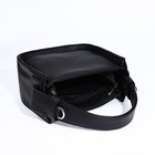 Сумка женская тоут TEXTURA на молнии, 19×8×18 см, однотонная, чёрная - Фото 6