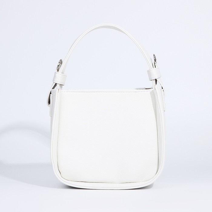 Сумка женская на молнии TEXTURA, маленький размер, цвет белый - Фото 1