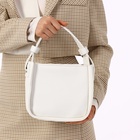 Сумка женская на молнии TEXTURA, маленький размер, цвет белый - Фото 8