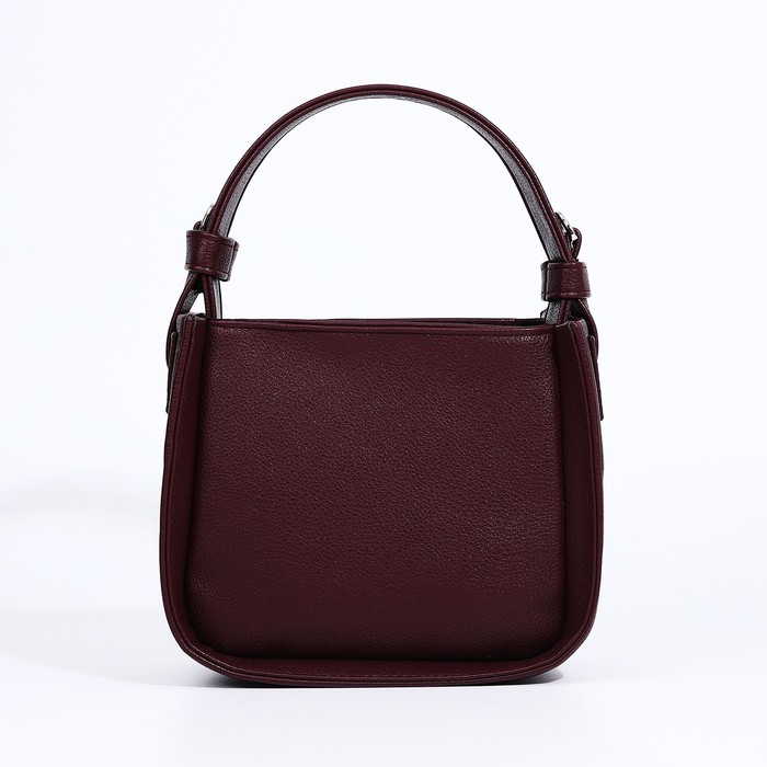 Сумка-тоут TEXTURA на молнии, маленький размер, цвет бордовый - Фото 1