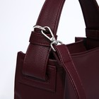 Сумка-тоут TEXTURA на молнии, маленький размер, цвет бордовый - Фото 6