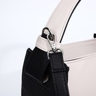 Сумка женская тоут TEXTURA на молнии, 19×8×18 см, однотонная, бежевая/чёрная - Фото 4