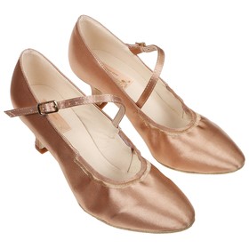 Туфли-лодочки танцевальные для женского стандарта, модель 011dR, сатин, размер 38
