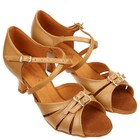 Туфли танцевальные женские для латины, модель 161, натуральная кожа, цвет бежевый, размер 37 - фото 9816578