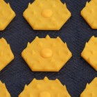 Ипликатор-коврик, основа спанбонд, 40 модулей, 14 × 32 см, цвет тёмно-синий/жёлтый - Фото 3