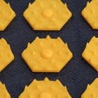 Ипликатор-коврик, спанбонд, 160 модулей, 28 × 64 см, цвет тёмно синий/жёлтый - Фото 3