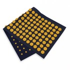 Ипликатор-коврик, спанбонд, 160 модулей, 28 × 64 см, цвет тёмно синий/жёлтый - Фото 4