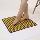 Ипликатор-коврик, основа спанбонд, 360 модулей, 56 × 62 см, цвет тёмно-синий/жёлтый - Фото 5
