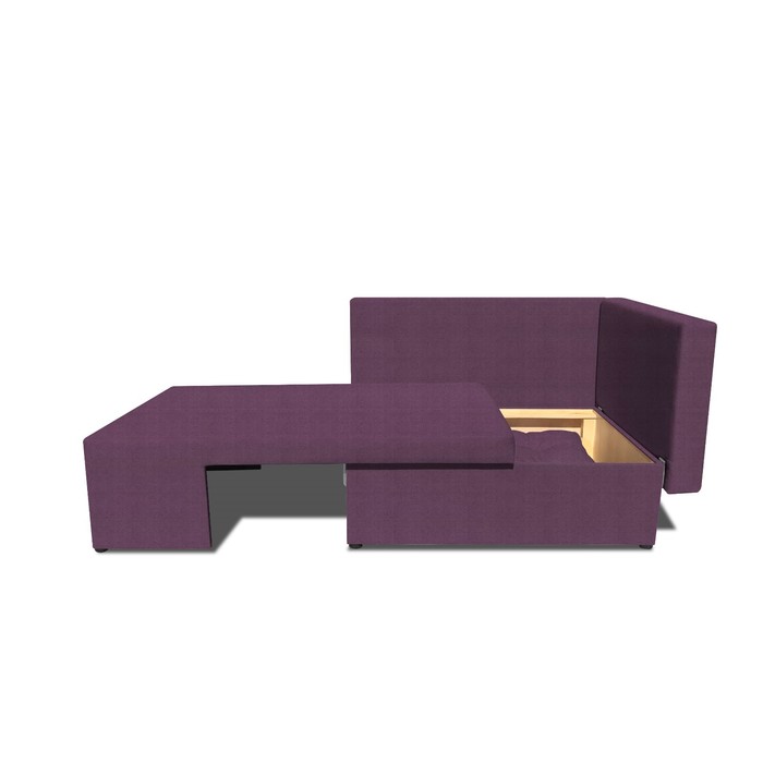 Детский диван «Лежебока», еврокнижка, велюр shaggy, цвет plum - фото 1906023004