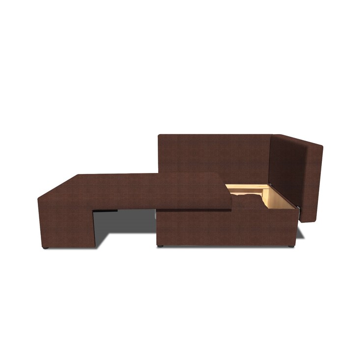 Детский диван «Лежебока», еврокнижка, велюр shaggy, цвет chocolate - фото 1906023010