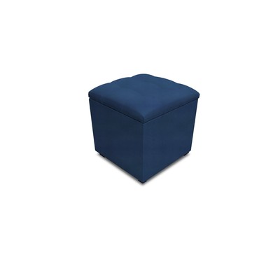 Пуф в прихожую, 400×400×420 мм, с крышкой, с утяжкой, экокожа, цвет marvel denim