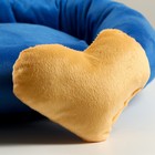 Лежанка мягкая  + игрушка сердечко, 45 х 35 х 11 см, синяя - Фото 4