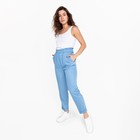 Брюки женские, цвет синий джинс, размер 44 - фото 9817363