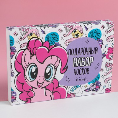 Подарочный набор носков адвент, 6 пар «Искорка и Пинки Пай», My little Pony, 18-20 см