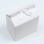 Бонбоньерка, белая, 15 х 10 х 18 см (комплект 10 шт) - фото 21651568