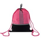 Мешок для обуви с карманом deVENTE, 445 х 345 мм, люверс, чёрный/розовый - фото 9817457