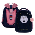 Рюкзак школьный deVENTE Fluffy Sheep, 38 х 28 х 16 см, эргономичная спинка, синий, розовый - фото 25878969