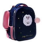 Рюкзак школьный deVENTE Fluffy Sheep, 38 х 28 х 16 см, эргономичная спинка, синий, розовый - Фото 2