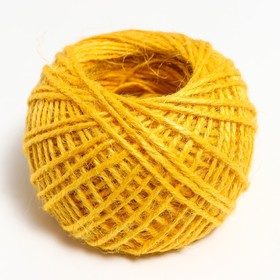 Пряжа 100% джут "Softino Jute Colored" 50м ±2м жёлтый 50 гр