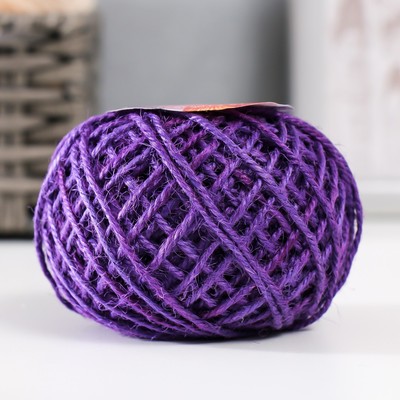 Пряжа 100% джут "Softino Jute Colored" 50м ±2м фиолетовый 50 гр