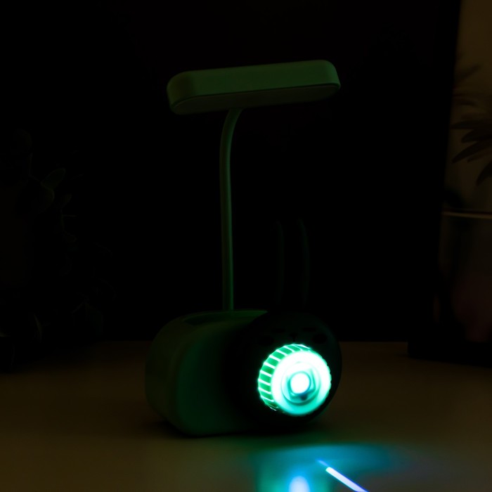 Настольная лампа "Зайка" LED 3Вт USB синий 9,5х7,4х22 см RISALUX - фото 1886867313