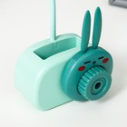 Настольная лампа "Зайка" LED 3Вт USB синий 9,5х7,4х22 см - фото 804900772