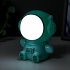 Ночник "Космонавт" LED 1.5Вт USB АКБ зеленый 9,5х8х10,5 см RISALUX - Фото 3