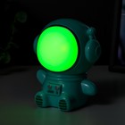 Ночник "Космонавт" LED 1.5Вт USB АКБ зеленый 9,5х8х10,5 см RISALUX - фото 7574357