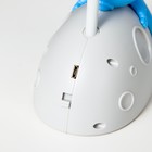 Настольная лампа "Космонавт на луне" LED 3Вт USB АКБ бело-синий 11,5х7,5х28 см - фото 9384192
