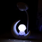 Настольная лампа "Астронавт на луне" LED 3Вт USB АКБ белый 13х5х26 см RISALUX - Фото 5